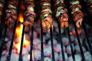 Barbecue in de kerktuin