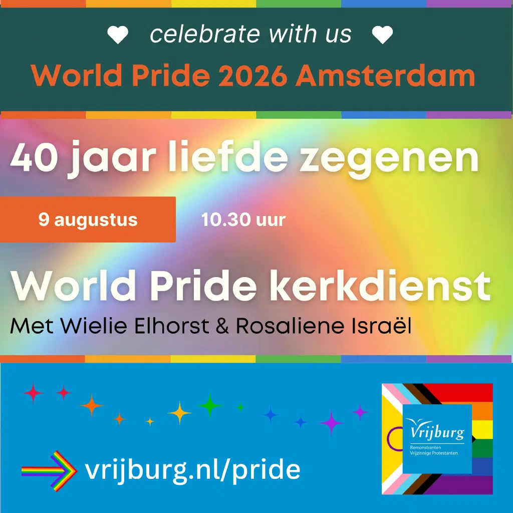 Kerkdienst rondom World Pride en 40 jaar levensverbintenissen Remonstranten