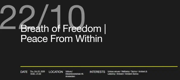 Breath of Freedom — Peace from Within, dance event